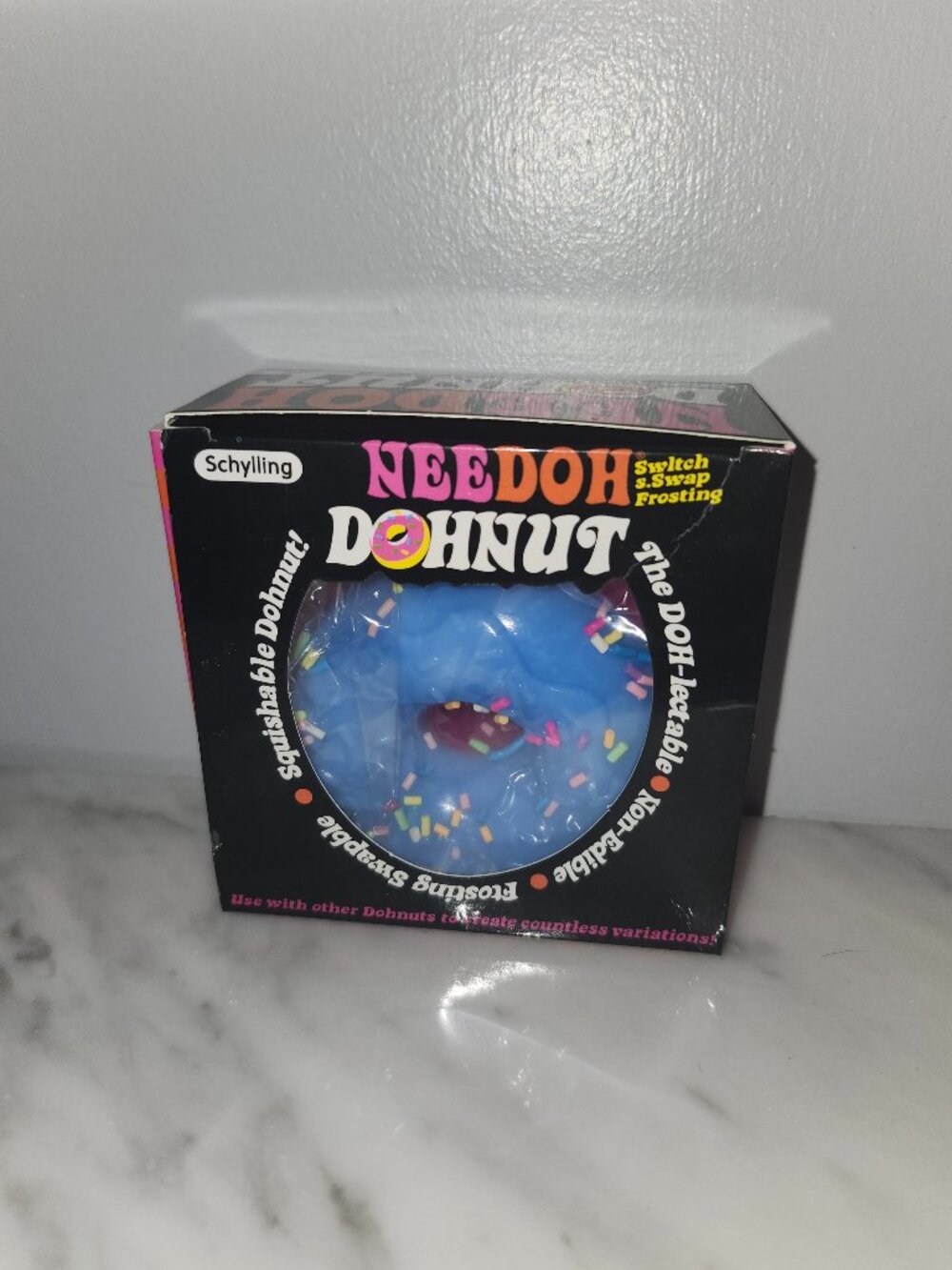 NWT NIB NeeDoh blue doughnut Stress Ball